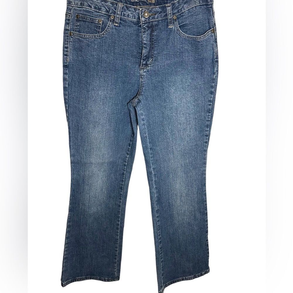 St John Bay size 8p. Bootcut blue jean in petite. Great condition,